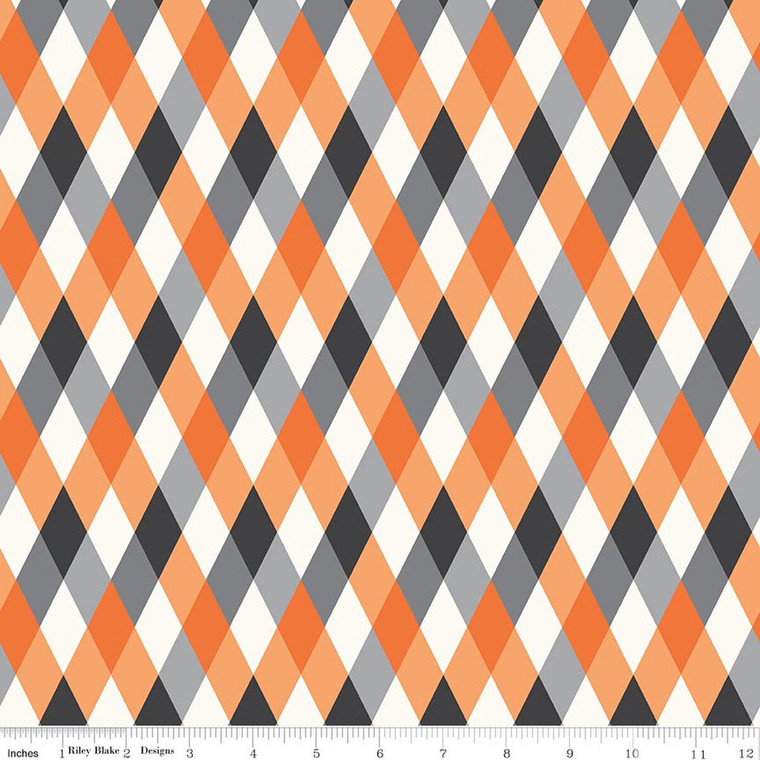 Riley Blake Designs - Frank and Friends - Diamonds - Orange #c17473-orange
