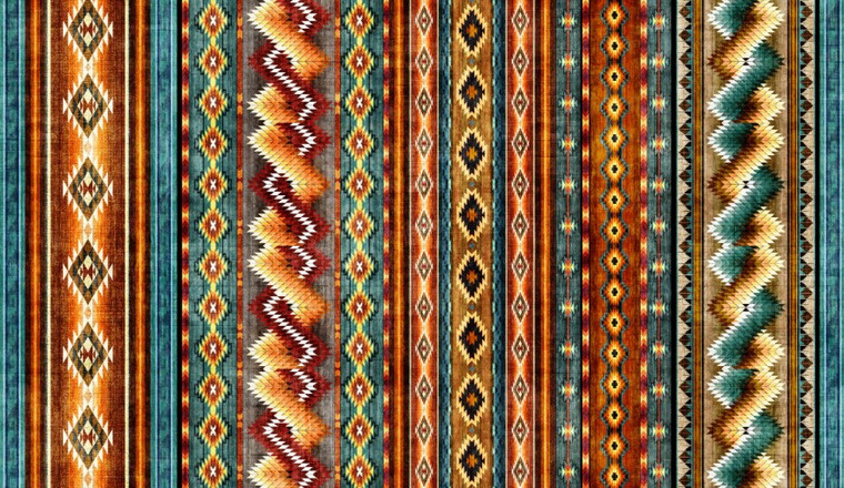 QT Fabrics - Canyonlands - Southwest Border Stripe #32014-x