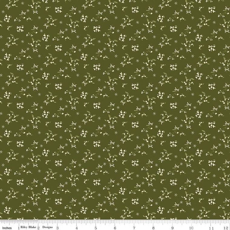 Riley Blake Designs - Christmas Greetings - Berries - Green #c17662-green