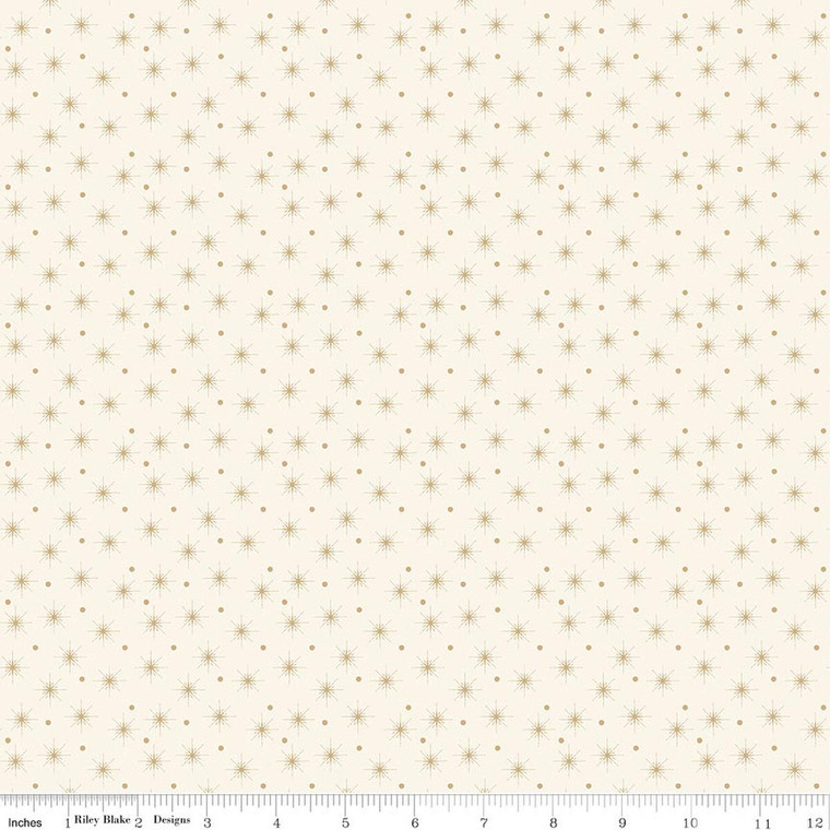 Riley Blake Designs - Christmas Greetings - Christmas Lights - Cream #c17667-cream