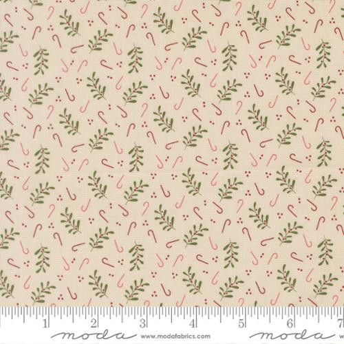 Moda Fabrics - Gingerbread Lane - Candy Canes - Sugar #26157-11