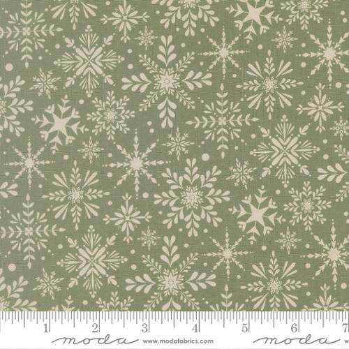 Moda Fabrics - Gingerbread Lane - Snowflakes - Mistletoe #26153-13