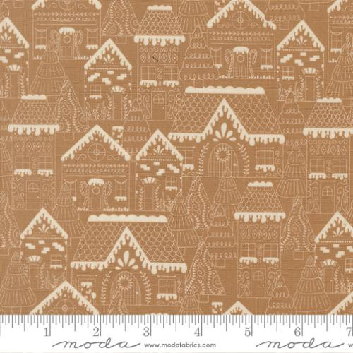 Moda Fabrics - Gingerbread Lane - Gingerbread - Houses Cocoa #26150-22