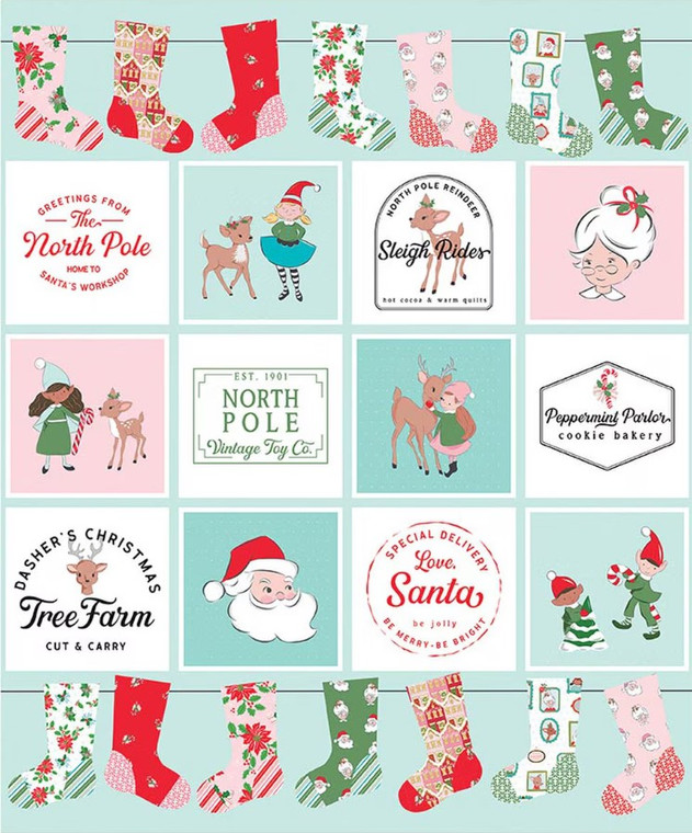 Riley Blake Designs - Claus & Co. - Digitally-Printed Panel #pd17749-panel