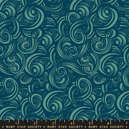 Moda Fabrics - Fireglow - Swirls - Watercress #rs2135-15