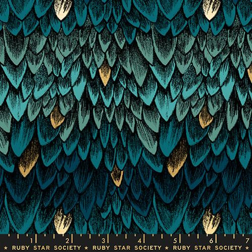Moda Fabrics - Fireglow - Scales - Metallic Galaxy #rs2134-13m