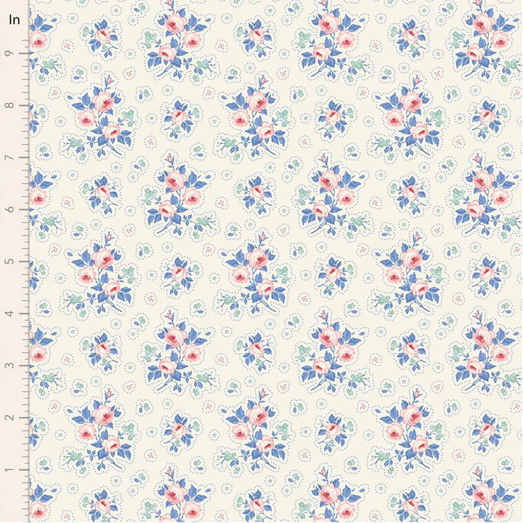 Tilda Fabrics - Something Blue - First Kiss - Cream #TIL100669