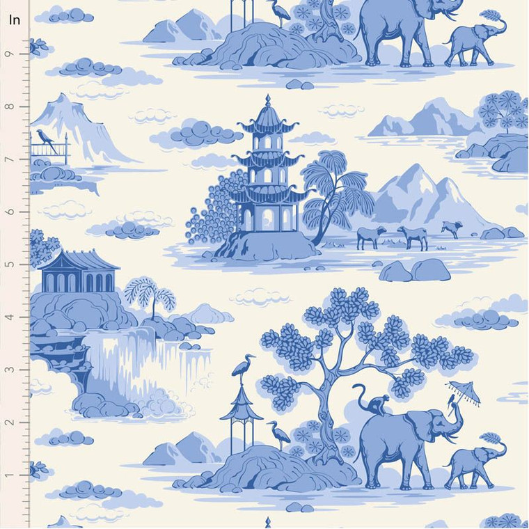Tilda Fabrics - Something Blue - Cottonview - Cream #TIL100670