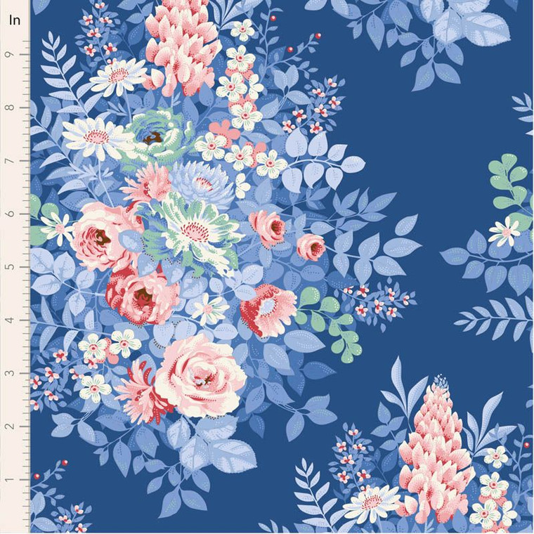 Tilda Fabrics - Something Blue - Whimsyflower - Night #TIL100675