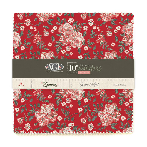 Art Gallery Fabrics - Spruce - 10" Squares #10W-SPR