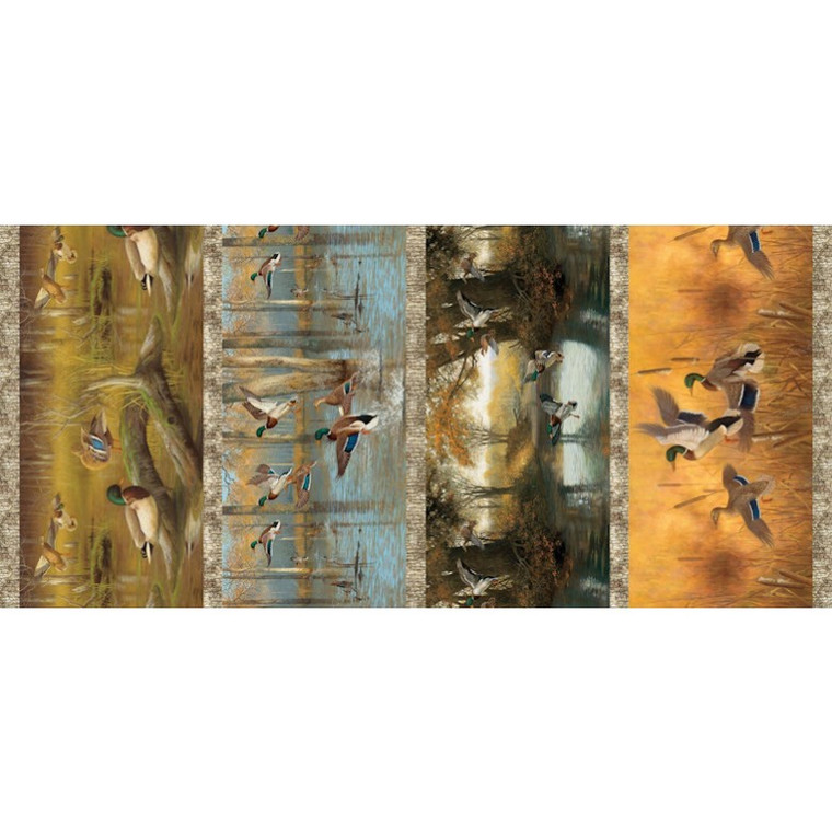 Michael Miller Fabrics - Final Approach - Autumn In The Pond - Multi #ddc12826-mult