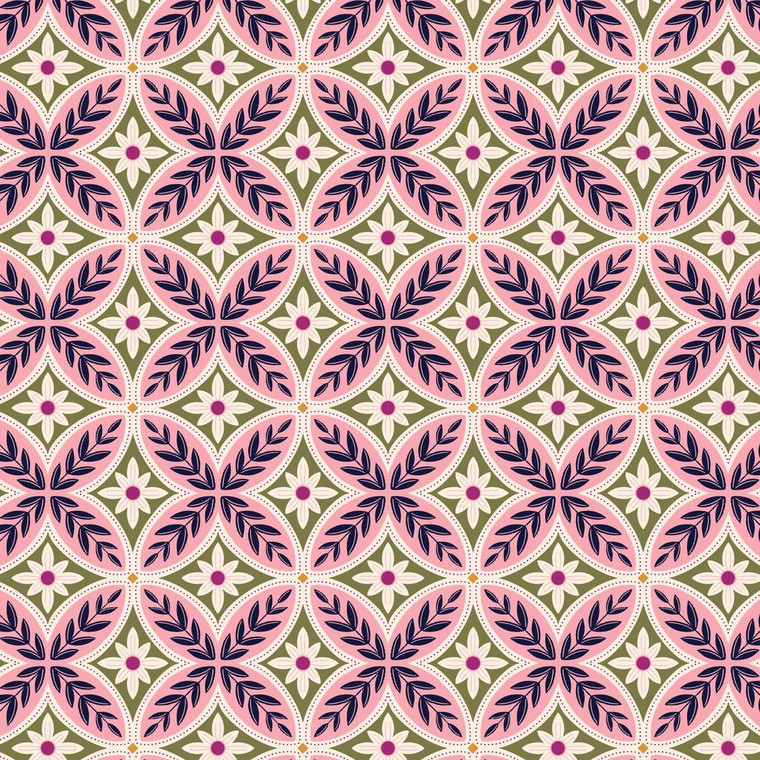 Cloud9 Fabrics - Rococo Riot - Aurora - Rose #228961