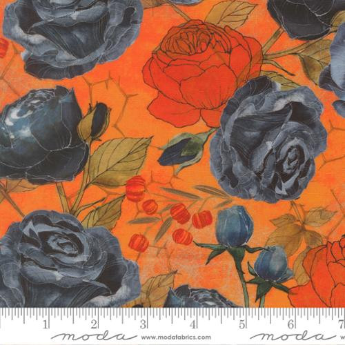 Moda Fabrics - Coven - Rose Large Floral - Pumpkin #48800-12