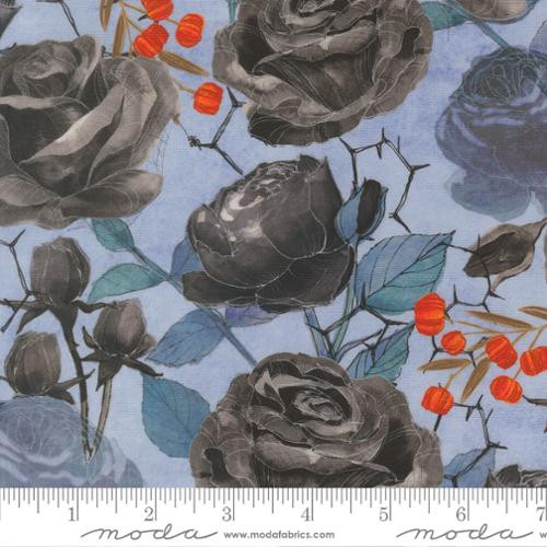 Moda Fabrics - Coven - Rose Large Floral - Sky #48800-11