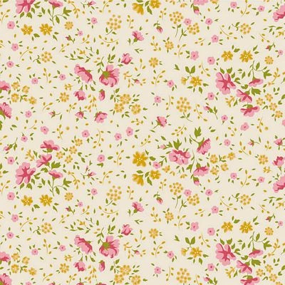 Tilda Fabrics - Wideback - Ellie - Pink/Yellow #til150011