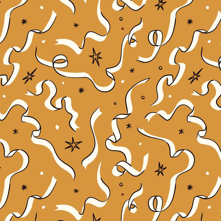 Cloud9 Fabrics - Merry & Mod - Unwrapping Joy - Gold #229150