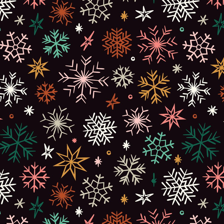 Cloud9 Fabrics - Merry & Mod - Frosted & Bright - Black #229156