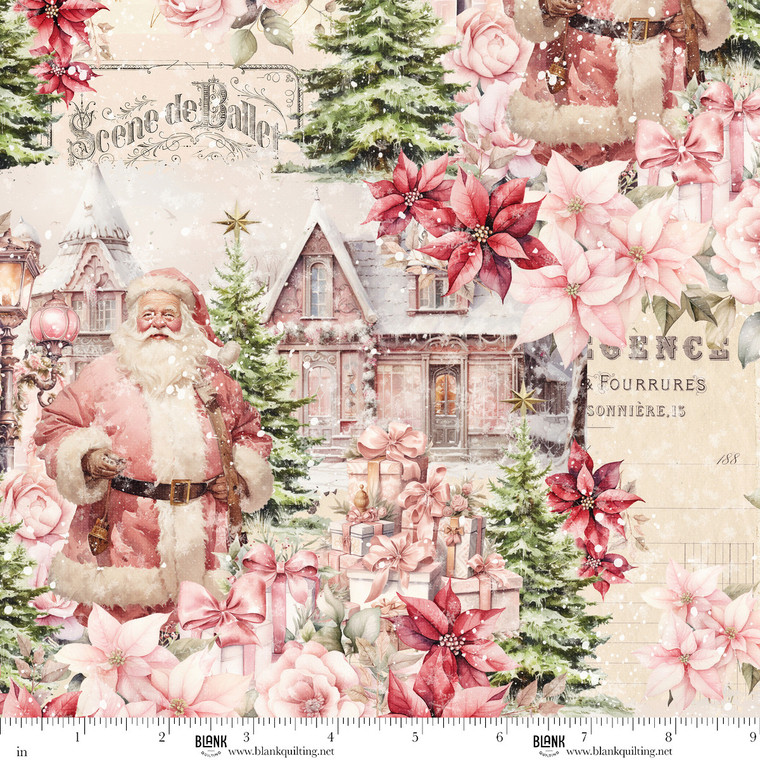 Blank Quilting Fabrics - Christmas Magic - Christmas Scenic - Ivory #2014-41