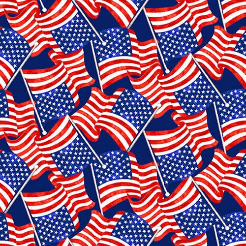Studio E Fabrics - My Happy Place - Tossed Flags #6042-78