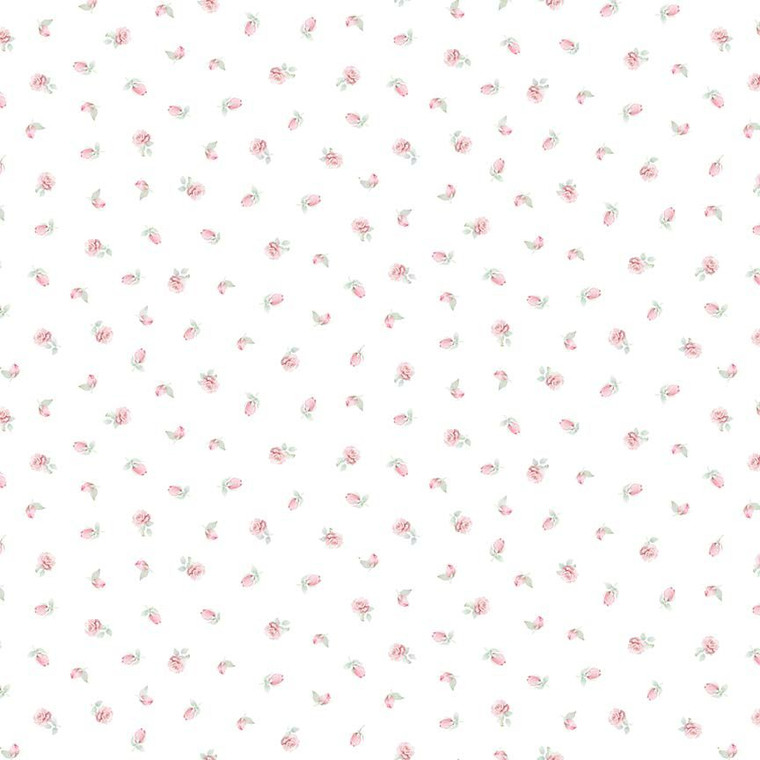 Timeless Treasures Fabric - Pretty In Pink - Buds - Rose Buds #cd4337-buds