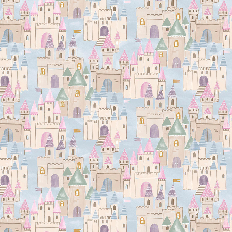 Studio E Fabrics - Enchanting - Enchanted Towers #24536-blu-fln-d