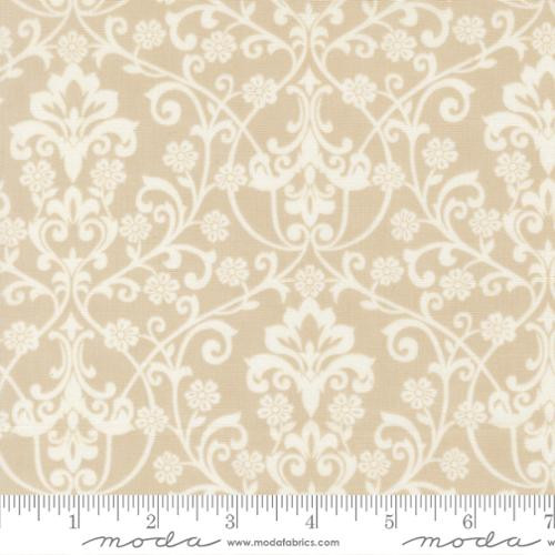 Moda Fabrics - Breathtaking Blues - Damask - Ecru #44403-12