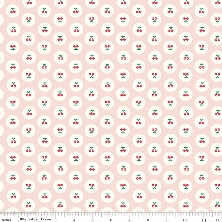 Riley Blake Designs - Cotton Nook - Cherries - Blush #C17973-BLUSH
