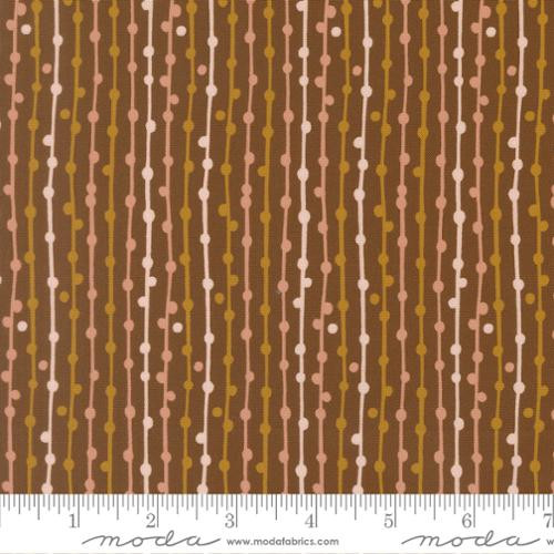 Moda Fabrics - Feather and Forest Bloom - String of Pearls Stripes - Walnut #14148-15