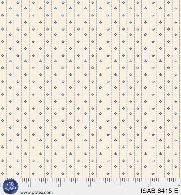 P&B Textiles - Isabella - Set Motif Stripe - Eggshell #ISAB6415-E