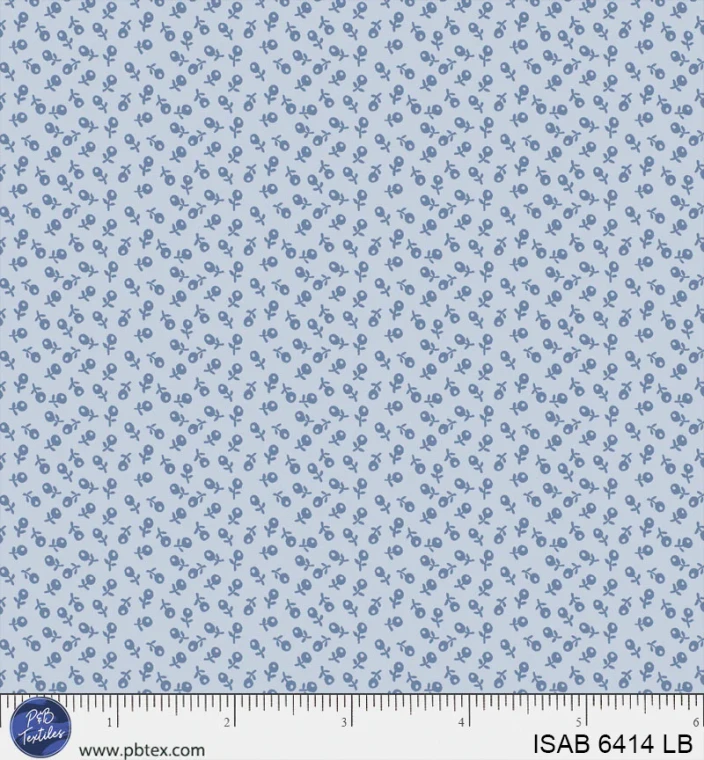 P&B Textiles - Isabella - Ditzy Buds - Light Blue #ISAB6414-LB