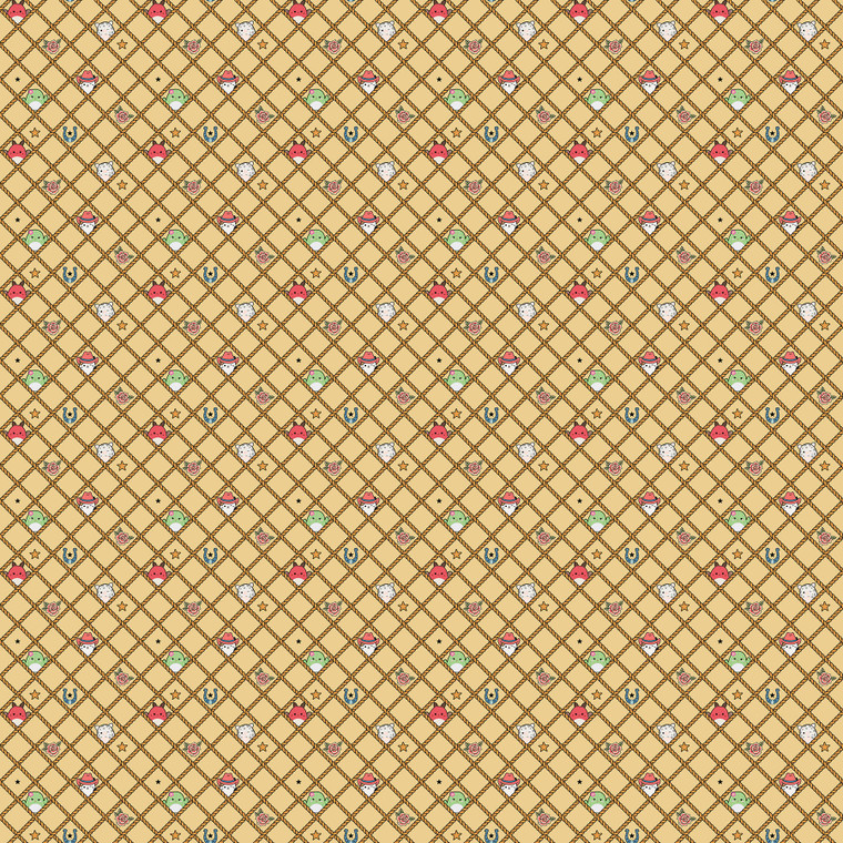 Northcott Fabrics - Squishmallow - Rodeo Rope Lattice #sq1056-52