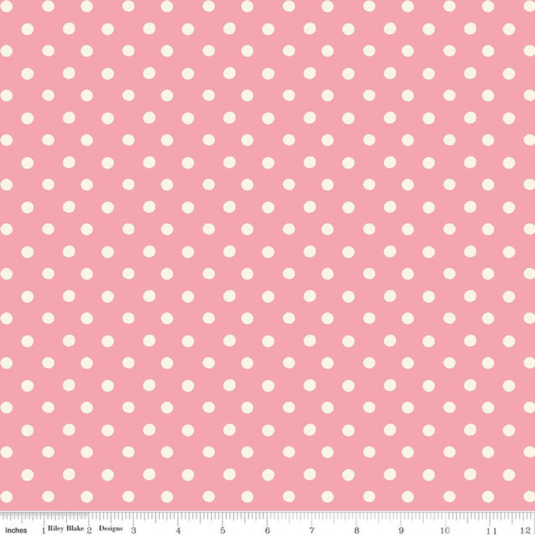 Riley Blake Designs - Cath Kidston Signature Collection - Button Spot - Pink #c18374-pink