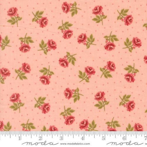 Moda Fabrics - Je Taime - Red Florals - Blush #20995-12