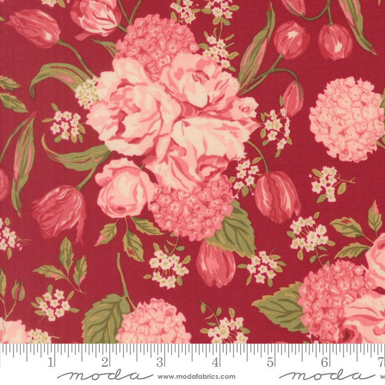 Moda Fabrics - Je Taime - Garden Florals - Scarlet #20990-18