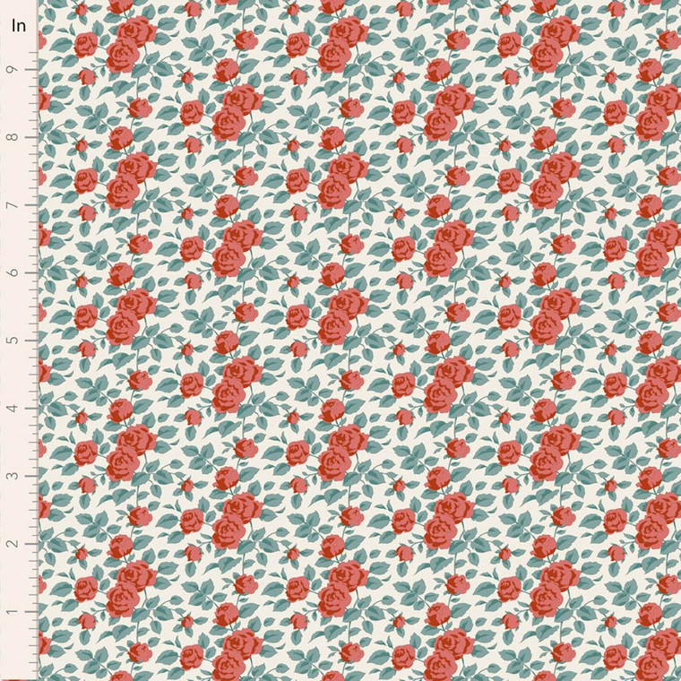 Tilda Fabrics - Village Life - Margot - Rust #til100684