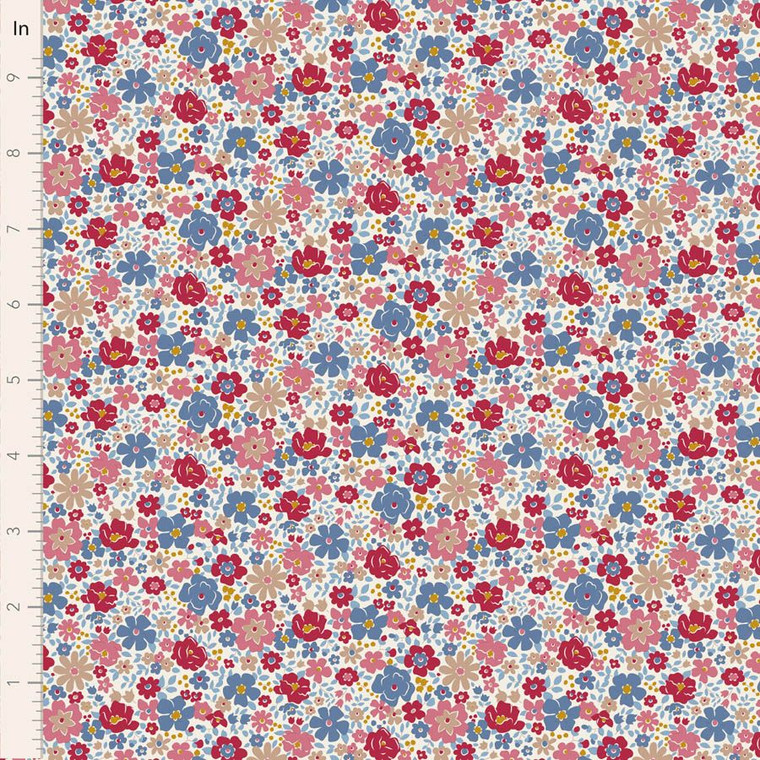 
Tilda Fabrics - Village Life - Esther - Cold Cream #til100691

