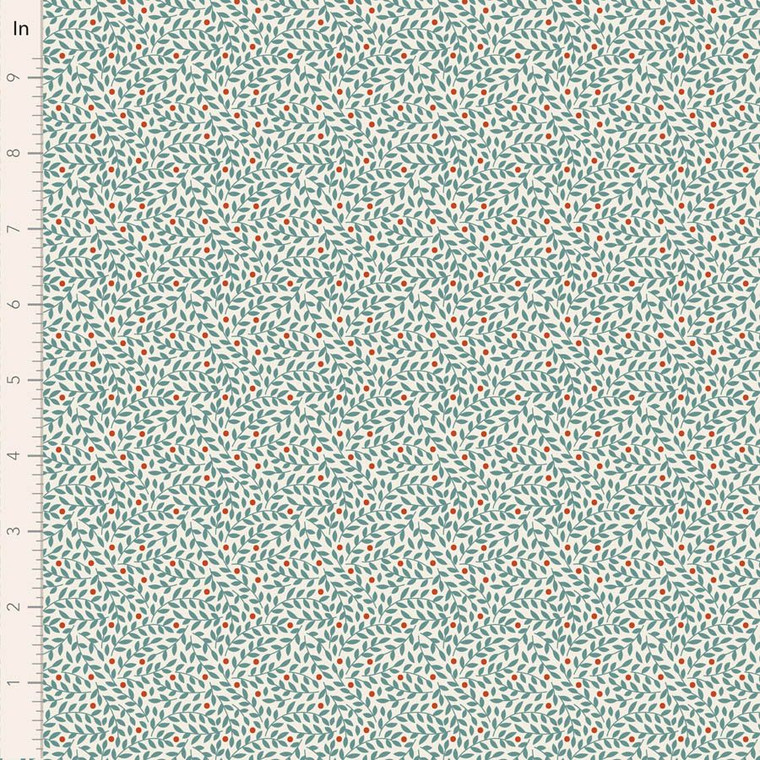 Tilda Fabrics - Village Life - Lillian - Teal #til110177