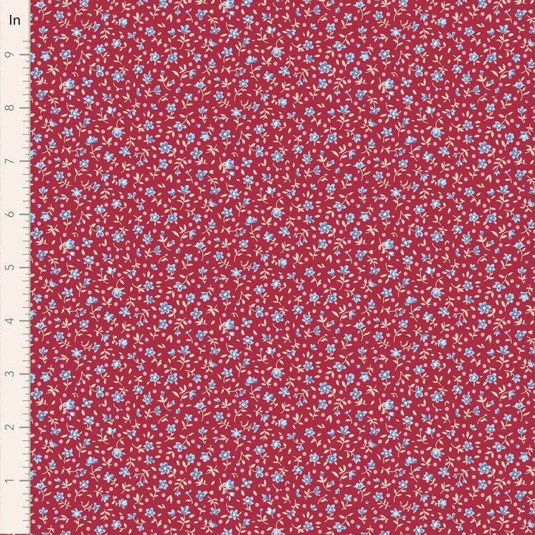 
Tilda Fabrics - Village Life - Mae - Burgundy #til110183
