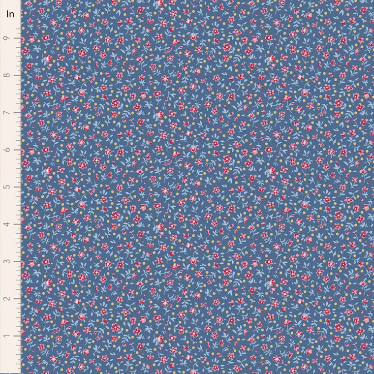 Tilda Fabrics - Village Life - Mae - Blue #til110185