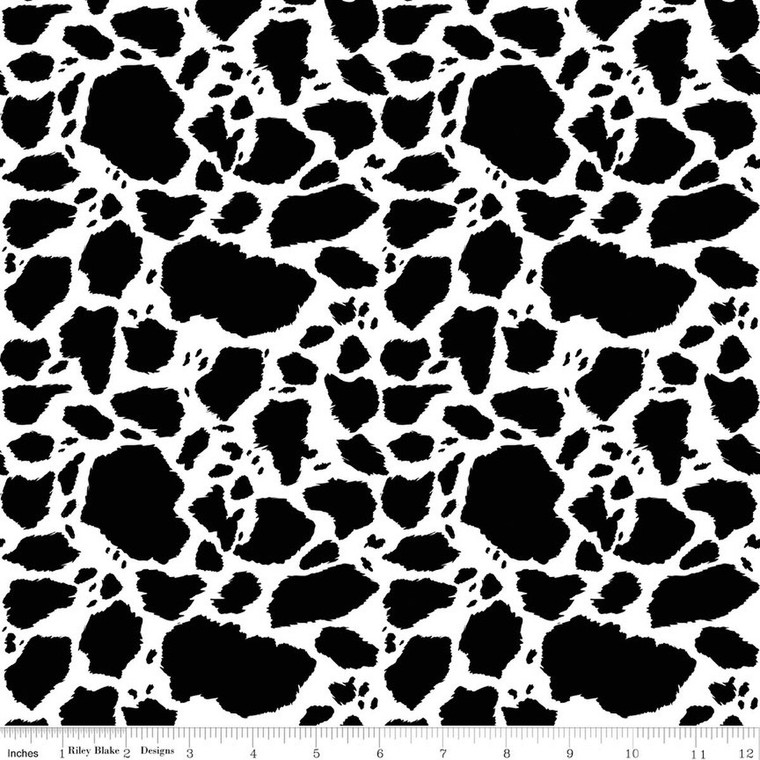 Riley Blake Designs - The Homestead - Cow Patches - Black #C18233-BLACK