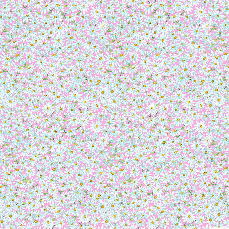 QT Fabrics - Sweet Flora - Daisies - Pink #32334-P