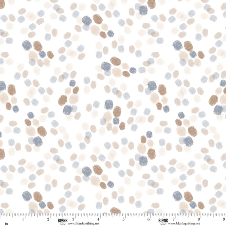 Blank Quilting Fabric - Rock of Ages - Dots - Neutral #5026-101