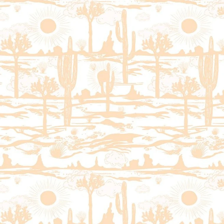 In The Beginning Fabrics - Go Cowgirl! - Scenic - White #9GC-1