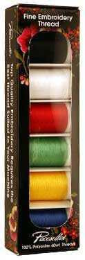 Brother SAEP706 Pacesetter 100% Polyester Embroidery Thread 6 Pack