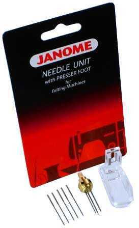 Janome Felting Machine Needle Clamp with Needles and Foot