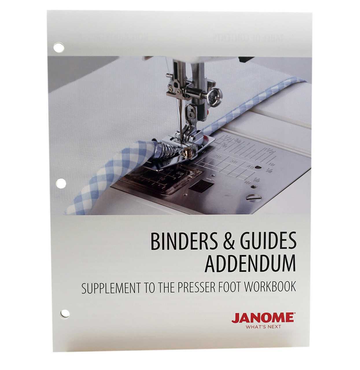 Janome Presser Foot Workbook Binders and Guides Addendum