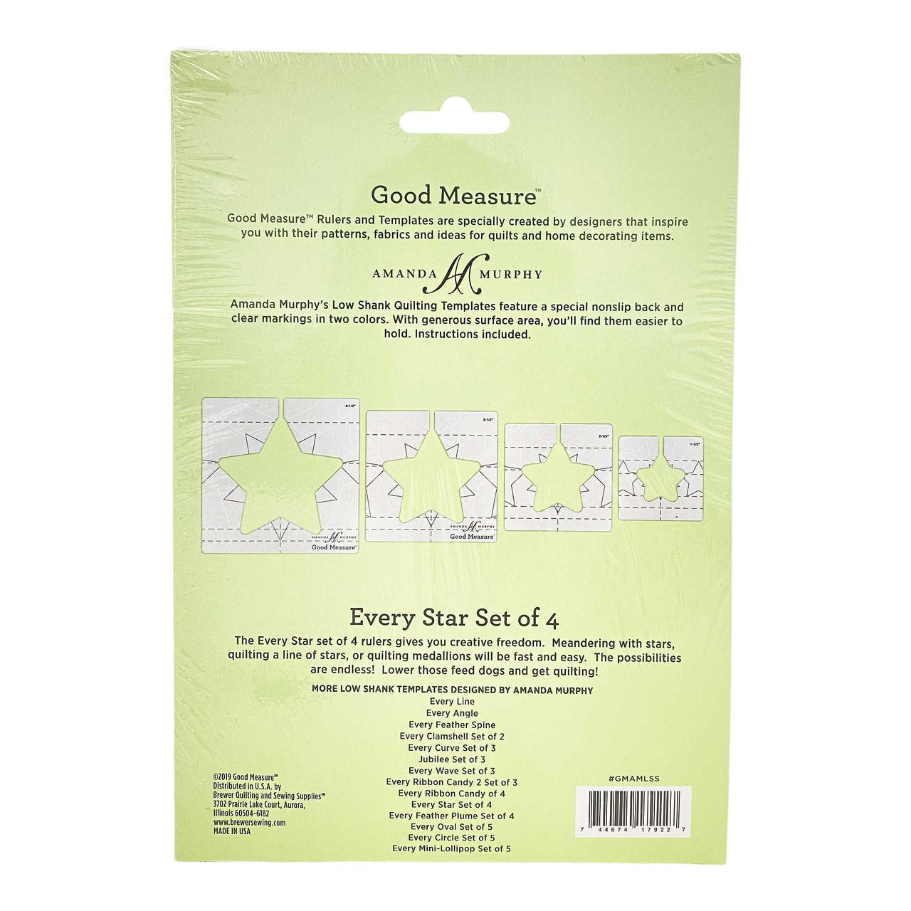 Good Measure Every Oval Quilting Rulers by Amanda Murphy for Brewer Sewing  