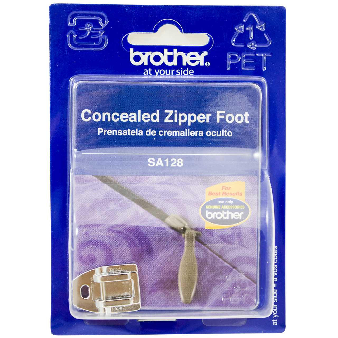 Brother SA128 Snap on Zipper/Concealed Fastener Foot