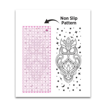 Tula Pink 10.5in x 24.5in Non Slip Owl Ruler from Premier Stitching