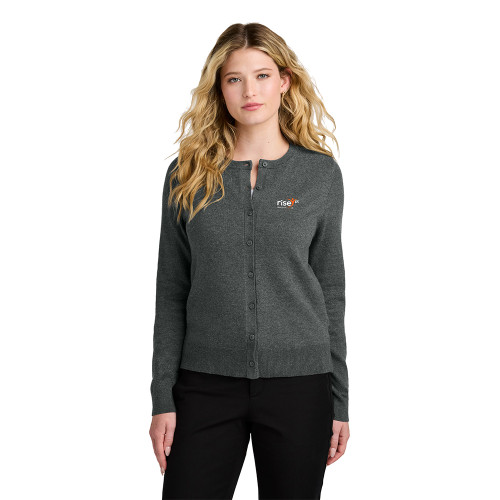 Port Authority Women’s Easy Care Crewneck Cardigan Sweater - Rise PT